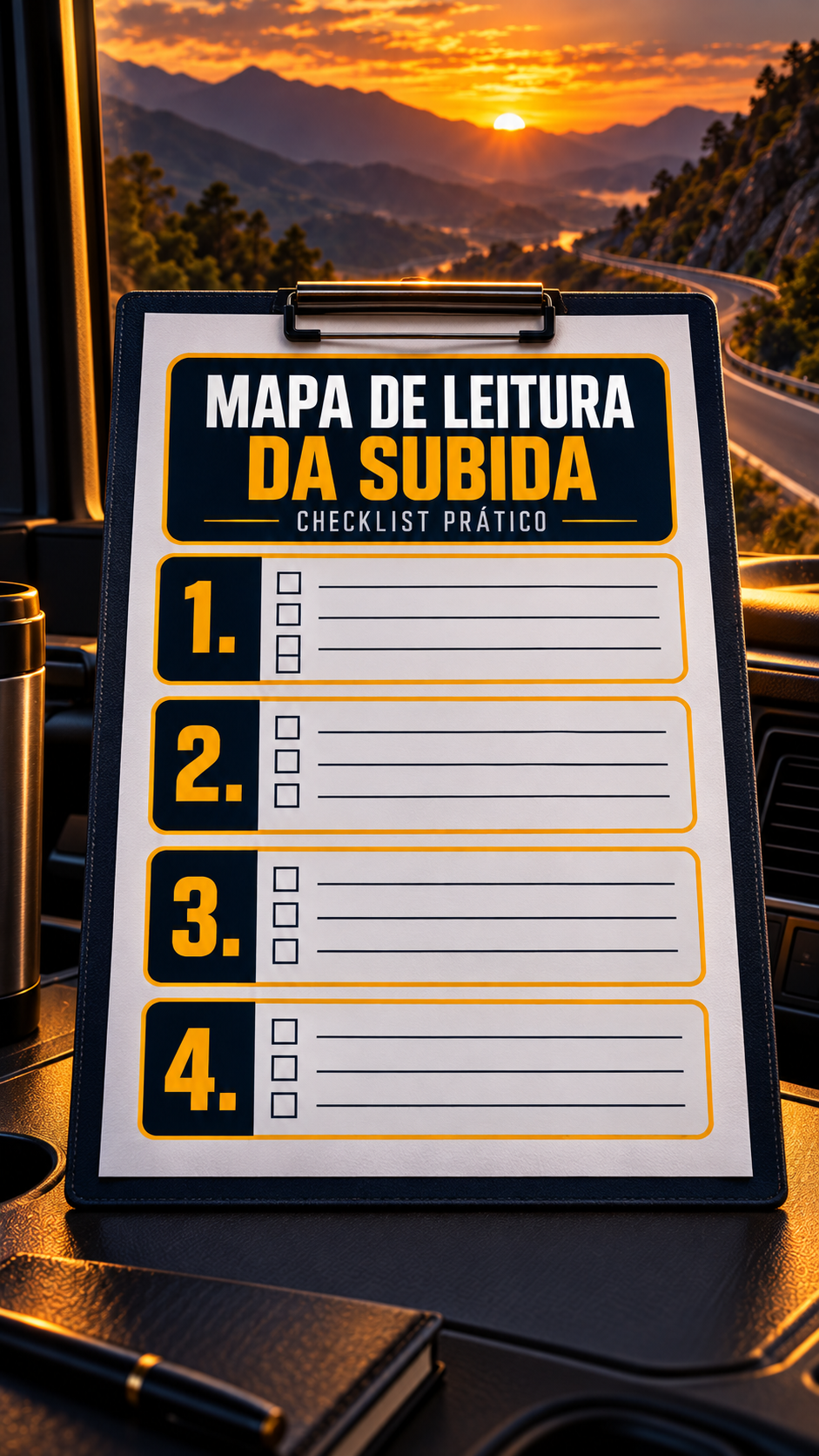 Mapa de Leitura da Subida em formato de checklist prático para análise de uma subida.
